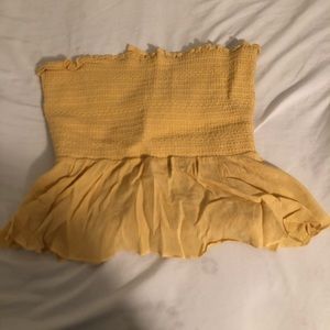 LA Hearts Yellow Ruffle Tied Tube Top
